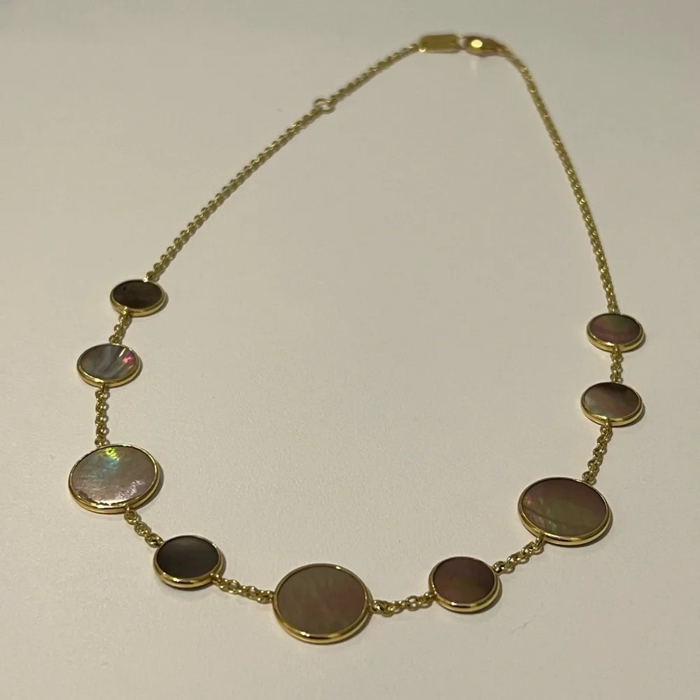 Ippolita Polished Rock Candy 18K Yellow Gold & Mother-Of-Pearl Necklace 💎 - Picture 4 of 14